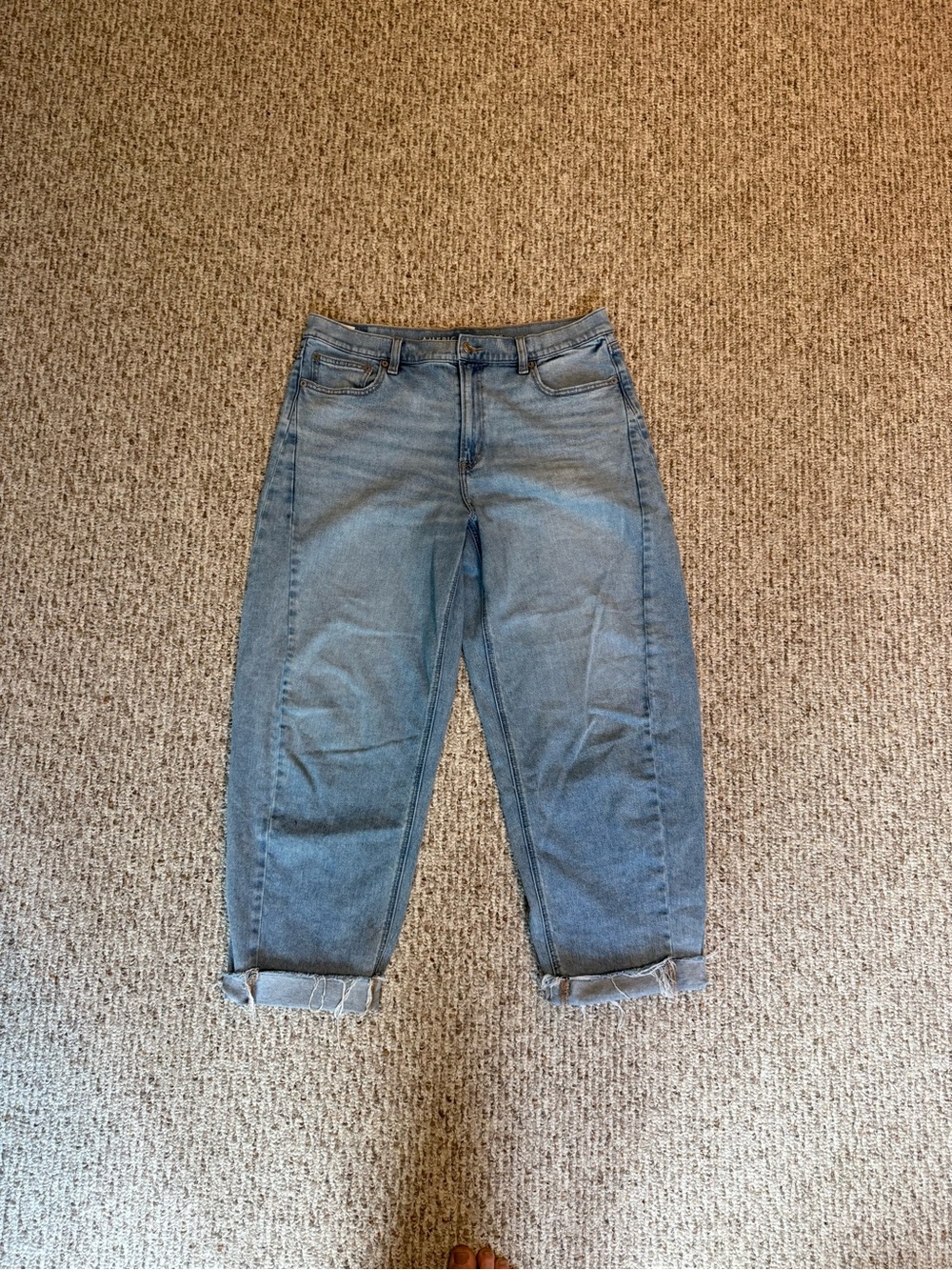 Women’s High-Rise Barrel Relaxed Fit Jeans in Light Blue - 12Tall